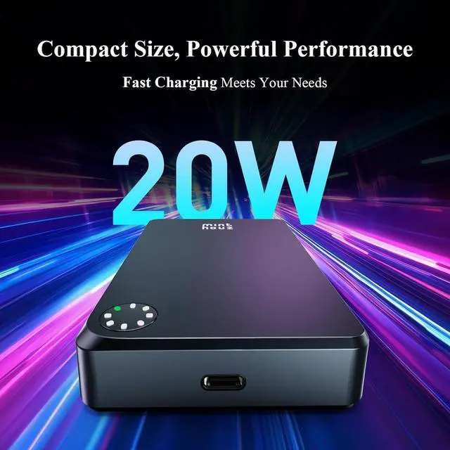 Alt view image 3 of 7 - Magnetic Power Bank Ultra Slim 10000mAh Qi2 Certified 20W Ultra Fast Compatible MagSafe Cell Phone Case Ergonomic Design Compatible with iPhone 16 15 14 13 12 Airpods  Google etc