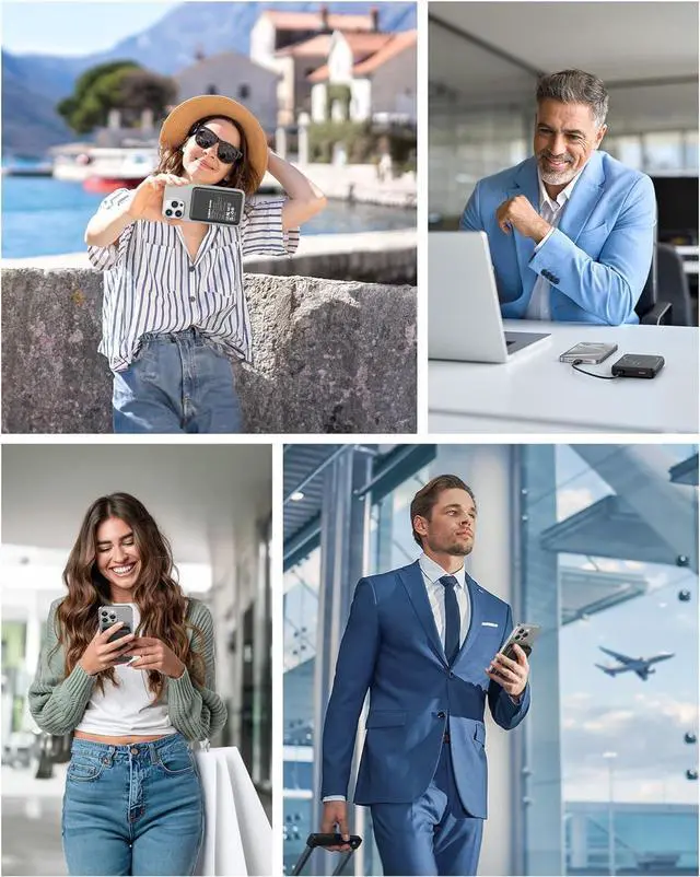 Alt view image 7 of 7 - for Magsafe Battery Pack 12000mAh Magnetic Portable Charger Power Bank PD 22.5W USB C Fast Charging Wireless Battery Pack Phone Charger for iPhone 16/15/14/13/12 All Series