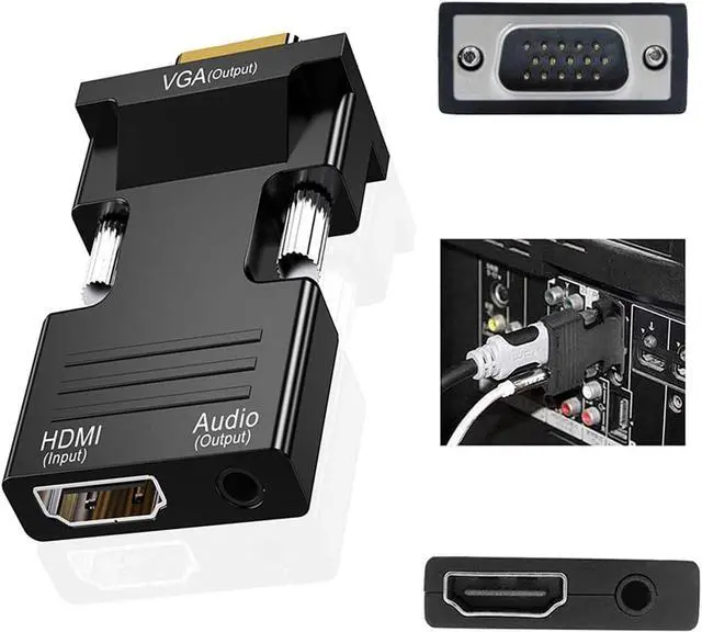 Alt view image 5 of 7 - isptewhie HDMI to VGA Adapter  Audio Output Cable Computer Set-top Box Converter Connector Adapter for Laptop  PC  Monitor  Projector  HDTV  Chromebook  Roku  Xbox(3.5mm Stereo Cable Included)