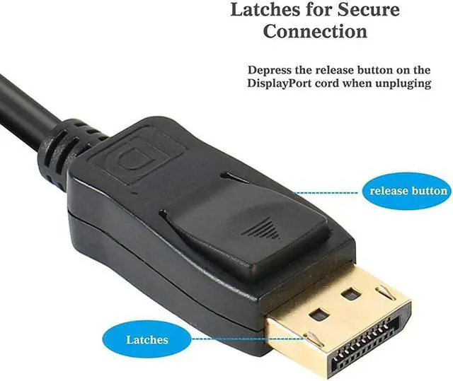 Alt view image 3 of 5 - isptewhie DisplayPort to HDMI HDTV Cable 6 feet  Gold-Plated DisplayPort DP to HDMI Cable Male to Male Adapter 1080P Support Video and Audio for DELL  HP  ASUS