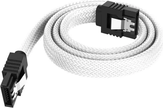 Alt view image 4 of 6 - isptewhie 3PACK SATA Cable III 3 Pack 6Gbps Straight HDD SDD Data Cable with Locking Latch 50cm 18 Inch for SATA HDD  SSD  CD Driver  CD Writer  White