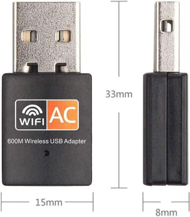 Alt view image 2 of 7 - isptewhie USB WiFi Adapter  600mbps Dual Band 2.4G/ 5G Wireless Adapter  Mini Wireless Network Card WiFi Dongle for Laptop/ Desktop/ PC  Support Windows10/8/8.1/7/Vista/XP/2000  Mac OS X 10.6-10.13