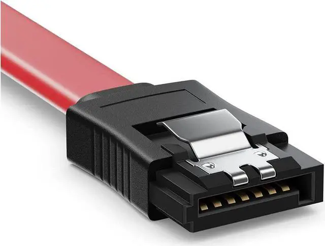 Alt view image 5 of 7 - isptewhie SATA Cable III 3 Pack SATA Cable III 6Gbps Straight HDD SDD Data Cable with Locking Latch 18 Inch Compatible for SATA HDD  SSD  CD Driver  CD Writer - Red