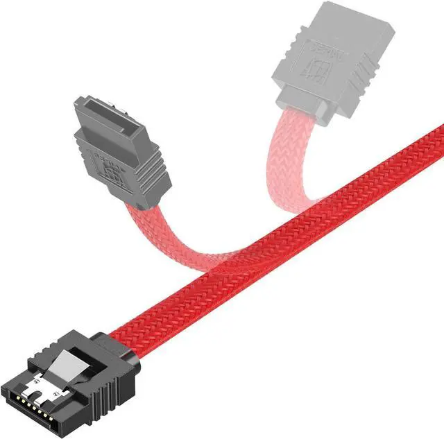 Alt view image 5 of 7 - 3PACK SATA Cable III isptewhie 3 Pack 6Gbps Straight HDD SDD Data Cable with Locking Latch 50cm 18 Inch for SATA HDD  SSD  CD Driver  CD Writer  Red