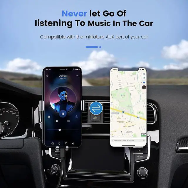 Alt view image 3 of 7 - Aux Cord for iPhone in Car Lightning to 3.5mm Aux Stereo Audio Cable 3.3FT Adapter Compatible with iPhone 13/12/11/XS/XR/X/8/7 for Car Home Stereo  Speaker  Headphone  - Black 3.3 ft.