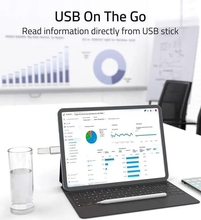 Alt view image 5 of 8 - isptewhie USB C to USB Adapter 2 Pack USB C Male to USB3 Female Adapter Compatible with MacBook Pro 2023 iMac iPad Mini 6/Pro MacBook Air 2022 and Other Type C or Thunderbolt 4/3 Devices Space Silver