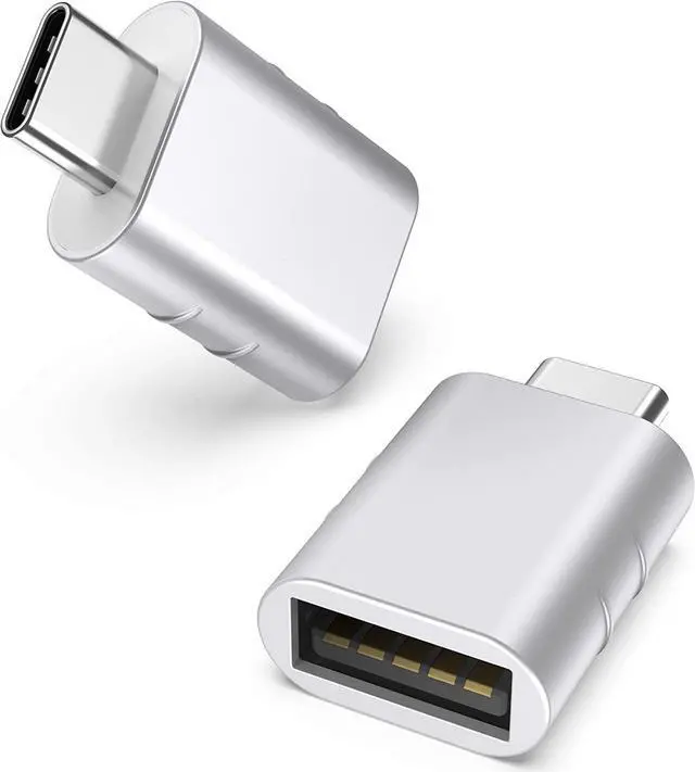 Main image of isptewhie USB C to USB Adapter 2 Pack USB C Male to USB3 Female Adapter Compatible with MacBook Pro 2023 iMac iPad Mini 6/Pro MacBook Air 2022 and Other Type C or Thunderbolt 4/3 Devices Space Silver
