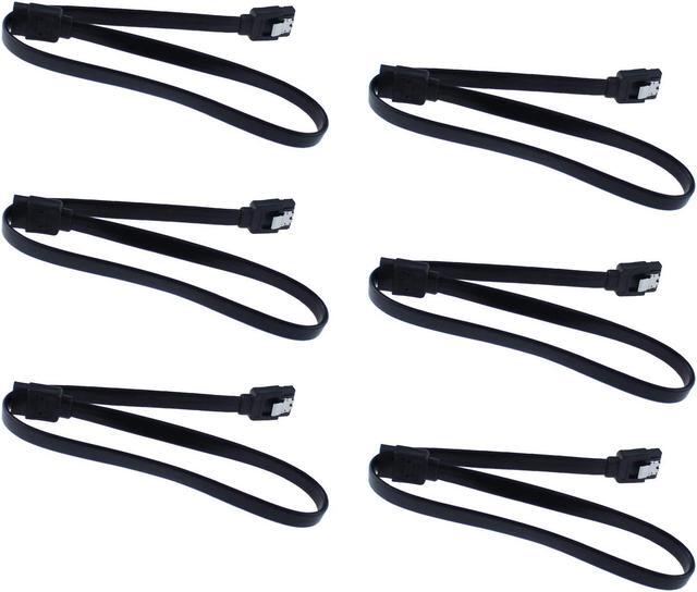 Main image of isptewhie 6PCS SATA III 6.0 Gbps SATA Cable SATA Cable III 6Gbps Straight HDD SDD Data Cable SATA Hard Drive Power Cable 15.7 Inch (40CM) Compatible with SATA HDD  SSD  CD Drive  CD Writer Black