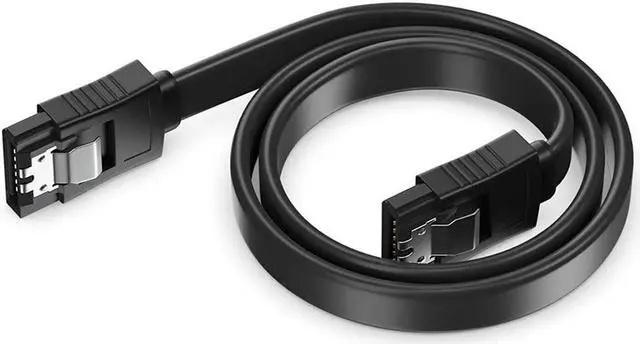 Alt view image 5 of 6 - isptewhie SATA Cable III 3 Pack SATA Cable III 6Gbps Straight HDD SDD Data Cable with Locking Latch 15.7 Inch 40cm Compatible for SATA HDD  SSD  CD Driver  CD Writer - Black