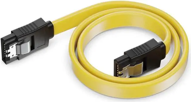 Alt view image 4 of 6 - isptewhie SATA Cable III 3 Pack SATA Cable III 6Gbps Straight HDD SDD Data Cable with Locking Latch 15.7 Inch 40cm Compatible for SATA HDD  SSD  CD Driver  CD Writer - Yellow