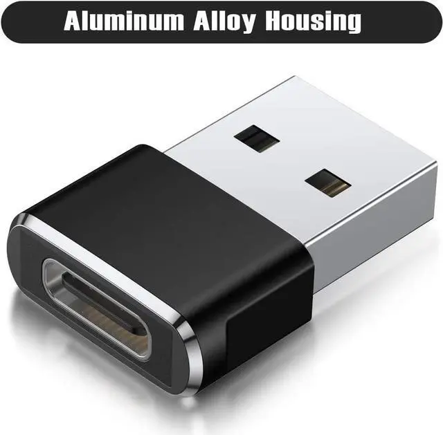 Alt view image 3 of 8 - isptewhie USB to USB C Adapter 2 Pack USB C Female to A Male Charger Type C Converter for Apple Watch Ultra iWatch 7 8 SE iPhone 14 13 12 11 Pro Max Mini AirPods iPad Air Samsung Galaxy S23 S22 Black