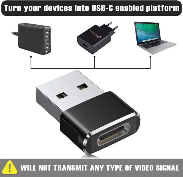 Alt view image 5 of 8 - isptewhie USB to USB C Adapter 2 Pack USB C Female to A Male Charger Type C Converter for Apple Watch Ultra iWatch 7 8 SE iPhone 14 13 12 11 Pro Max Mini AirPods iPad Air Samsung Galaxy S23 S22 Black