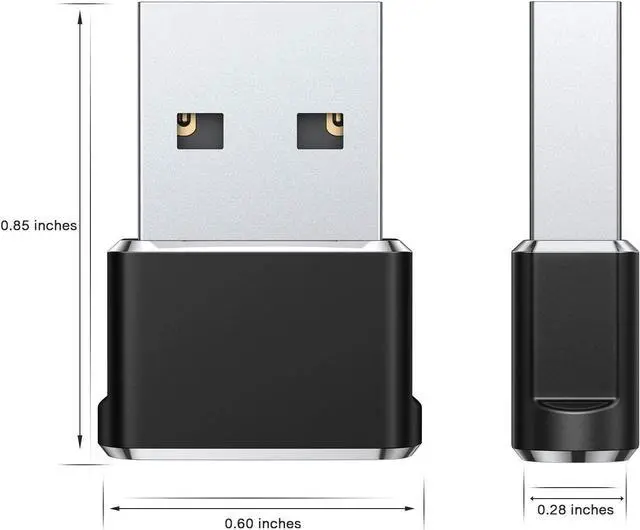 Alt view image 2 of 8 - isptewhie USB to USB C Adapter 2 Pack USB C Female to A Male Charger Type C Converter for Apple Watch Ultra iWatch 7 8 SE iPhone 14 13 12 11 Pro Max Mini AirPods iPad Air Samsung Galaxy S23 S22 Black
