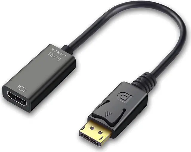 Alt view image 2 of 7 - 2 Pack DisplayPort to HDMI Adapter Cable,isptewhie Arcblack Gold-Plated 4K 2K Display Port to HDMI Adapter Compatible for Lenovo Dell HP Enabled Monitor TV or Projector for Ultra-HD Video Streaming