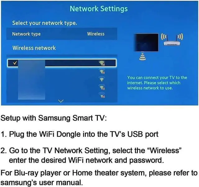 Alt view image 4 of 5 - 300Mbps Dual Band 802.11 a/b/g/n 2.4G/5Ghz Wireless USB TV Network Card Dongle Compatible with Samsung Smart TV Laptop Desktop