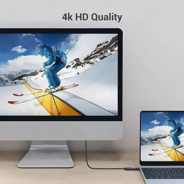 Alt view image 4 of 6 - isptewhie 4K DisplayPort to HDMI Adapter 2 Pack, Display Port to HDMI (Monitor) Converter,DP Male to HDMI Female Connectors Gold-Plated for HP Laptop,PC,Computer,HDTV, Projector, Desktop