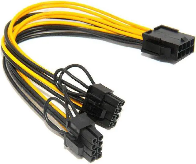 Alt view image 2 of 6 - PCI-E 8-Pin To 2x 8 Pin / 6 Pin Dual Power Splitter Cable Extension Wire