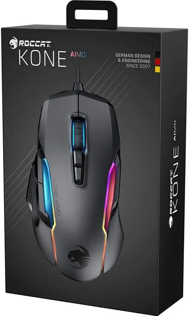 Alt view image 7 of 7 - ROCCAT Kone AIMO Remastered Black 1 x Wheel USB Wired Optical 16000 dpi RGBA Smart Customization Gaming Mouse