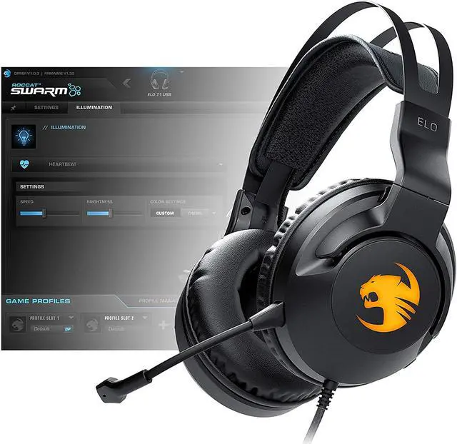 Alt view image 7 of 7 - ROCCAT Elo 7.1 USB Surround Sound RGB Gaming Headset - Black