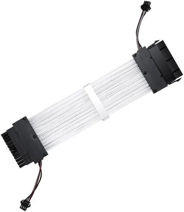 Alt view image 2 of 7 - 24 Pin Plus Addressable RGB ATX Power Extension Cable - 5V 3Pin ARGB PSU Cable