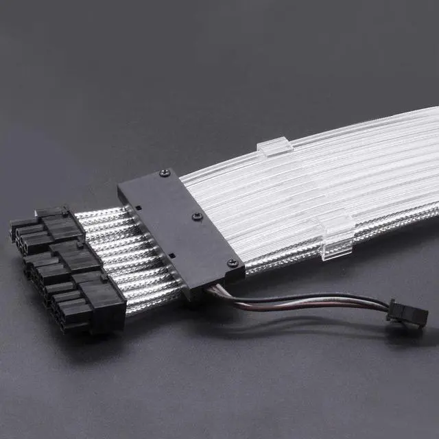 Alt view image 4 of 6 - 3 x 8 Pin(6+2) Addressable RGB GPU Power Extension Cable