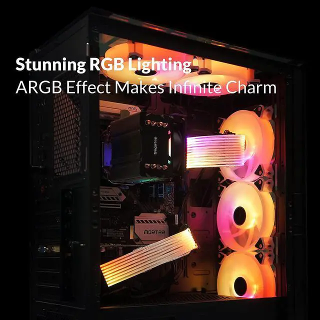 Alt view image 6 of 7 - 2 x 8 Pin(6+2) Addressable RGB GPU Power Extension Cable