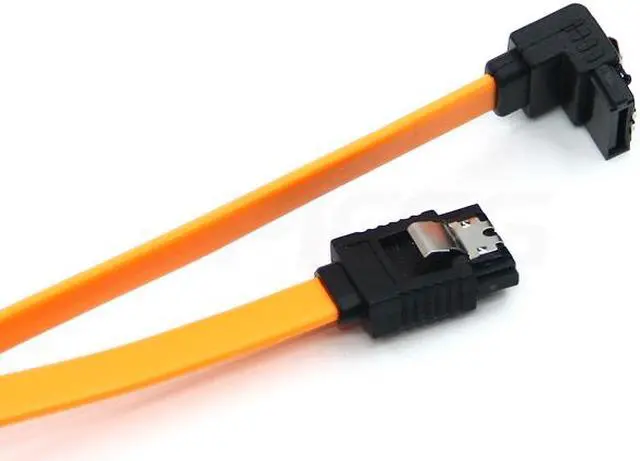 Alt view image 2 of 7 - SATA Cable 90 Degree Right Angle SATA III 6.0 Gbps SATA 3 Cable 1.64ft/0.5m - Yellow