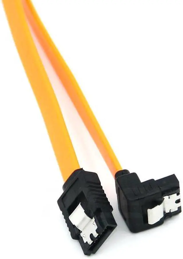 Alt view image 3 of 7 - SATA Cable 90 Degree Right Angle SATA III 6.0 Gbps SATA 3 Cable 1.64ft/0.5m - Yellow