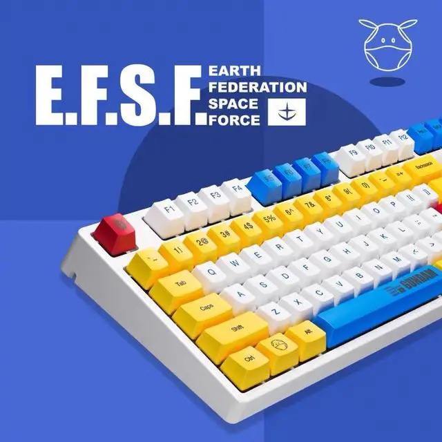 Alt view image 2 of 7 - iKBC X GUNDAM RX-78-2 Limited Version 108 Keys USB Wired Mechanical Gaming Keyboard - Cherry MX Brown