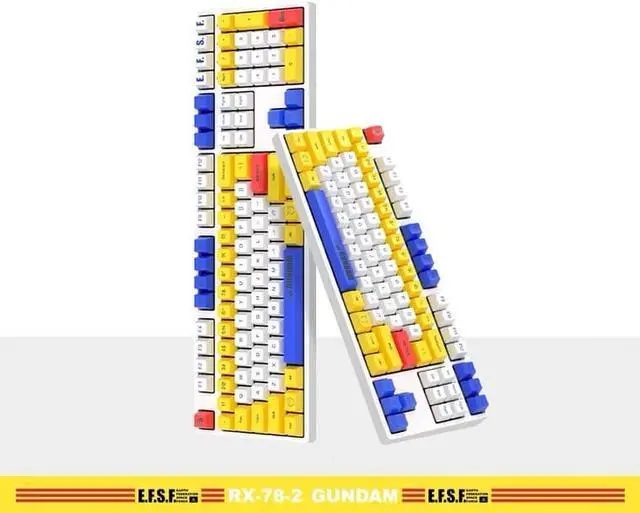 Alt view image 7 of 7 - iKBC X GUNDAM RX-78-2 Limited Version 108 Keys USB Wired Mechanical Gaming Keyboard - Cherry MX Brown