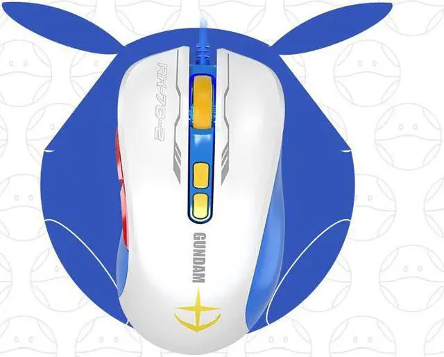 Alt view image 6 of 6 - iKBC X GUNDAM RX-78-2 Limited Version Optical 5000DPI USB Wired Gaming Mouse
