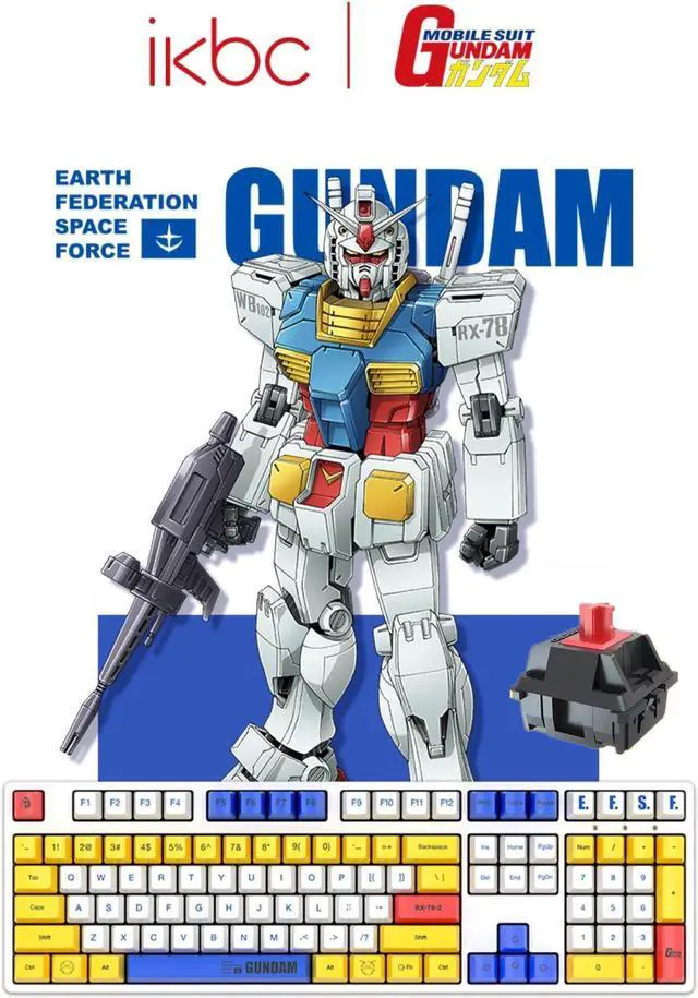 Main image of iKBC X GUNDAM RX-78-2 Limited Version 108 Keys 2.4G Wireless Mechanical Gaming Keyboard - Cherry MX Red
