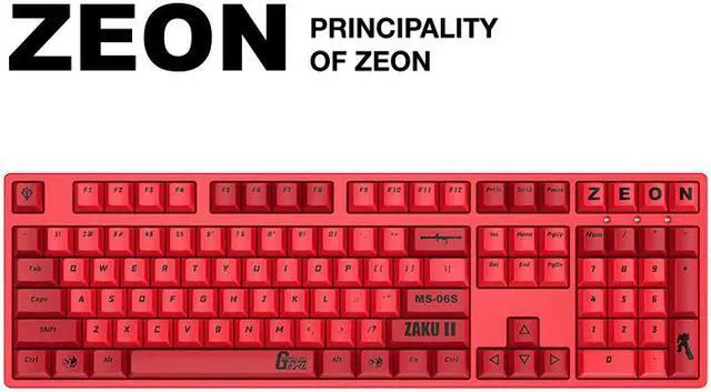 Alt view image 2 of 7 - iKBC X GUNDAM ZAKU ? Limited Version USB Wired Mechanical Gaming Keyboards - Cherry MX Red