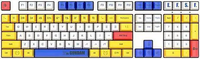 Alt view image 6 of 7 - iKBC X GUNDAM RX-78-2 Limited Version 108 Keys USB Wired Mechanical Gaming Keyboard - Cherry MX Red
