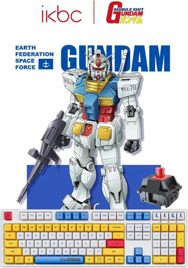 Main image of iKBC X GUNDAM RX-78-2 Limited Version 108 Keys USB Wired Mechanical Gaming Keyboard - Cherry MX Red