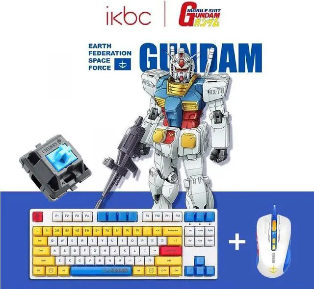 Main image of iKBC X GUNDAM RX-78-2 Limited Version Cherry MX Brown Switch 87 Keys 2.4G Wireless Mechanical Gaming Keyboard and Optical 5000DPI USB Wired Gaming Mouse Set