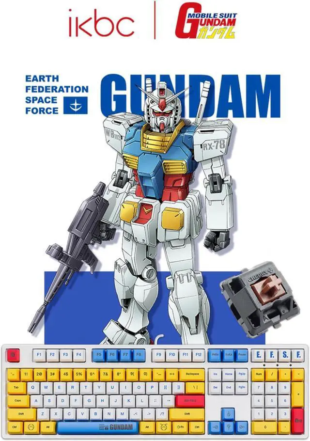 Main image of iKBC X GUNDAM RX-78-2 Limited Version 108 Keys USB Wired Mechanical Gaming Keyboard - Cherry MX Brown