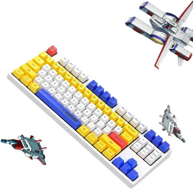 Alt view image 5 of 7 - iKBC X GUNDAM RX-78-2 Limited Version 87 Keys USB Wired Mechanical Gaming Keyboard - Cherry MX Blue