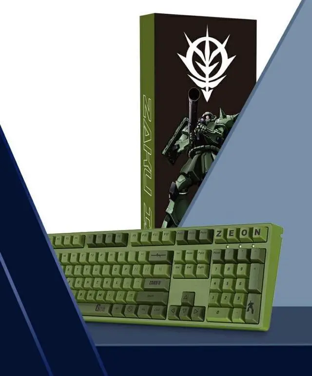 Alt view image 6 of 7 - iKBC X GUNDAM ZAKU ? Limited Version USB Wired Mechanical Gaming Keyboards - Cherry MX Red