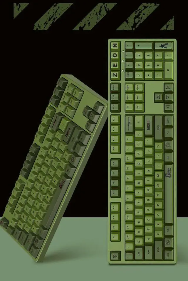 Alt view image 7 of 7 - iKBC X GUNDAM ZAKU ? Limited Version USB Wired Mechanical Gaming Keyboards - Cherry MX Red