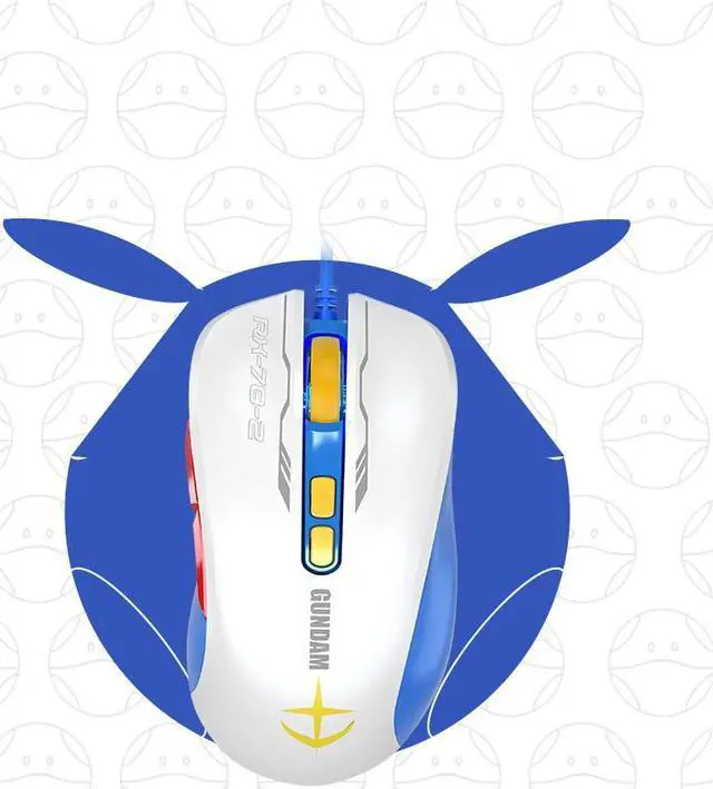 Alt view image 5 of 7 - iKBC X GUNDAM RX-78-2 Limited Version Cherry MX Brown Switch 108 Keys USB Wired Mechanical Gaming Keyboard and Optical 5000DPI Wired Gaming Mouse Set