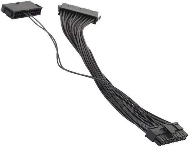 Alt view image 5 of 5 - 24 Pin Main Second Dual PSU ATX Power Supply Connector Splitter Motherboard Adapter Cable