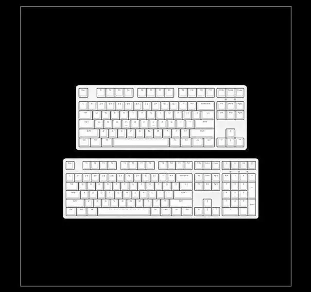 Alt view image 7 of 7 - iKBC F400 87 Keys USB Wired RGB Backlit Mechanical Gaming Keyboard White PBT Keycaps - Cherry Red Switch