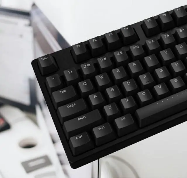 Alt view image 4 of 7 - iKBC F400 87 Keys USB Wired RGB Backlit Mechanical Gaming Keyboard Black PBT Keycaps - Cherry Red Switch