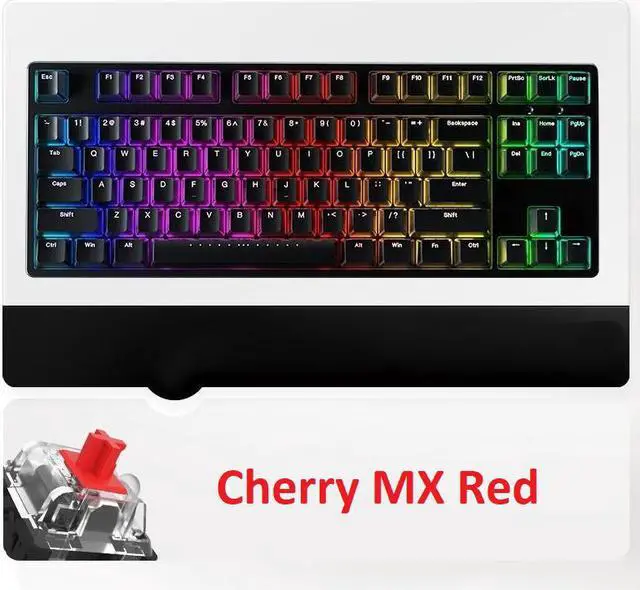 Main image of iKBC F400 87 Keys USB Wired RGB Backlit Mechanical Gaming Keyboard Black PBT Keycaps - Cherry Red Switch