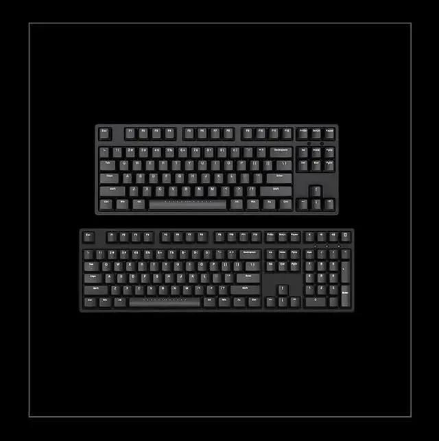 Alt view image 5 of 6 - iKBC F87 87 Keys USB Wired White LED Backlit Mechanical Gaming Keyboard Black PBT Keycaps - Cherry Red Switch
