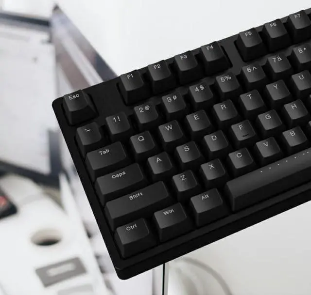 Alt view image 3 of 6 - iKBC F87 87 Keys USB Wired White LED Backlit Mechanical Gaming Keyboard Black PBT Keycaps - Cherry Red Switch