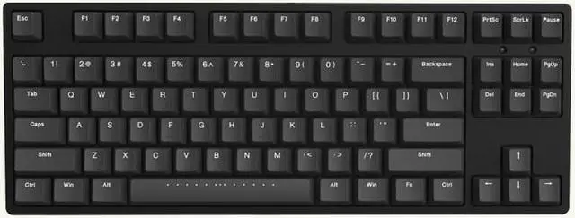 Alt view image 2 of 6 - iKBC F87 87 Keys USB Wired White LED Backlit Mechanical Gaming Keyboard Black PBT Keycaps - Cherry Red Switch