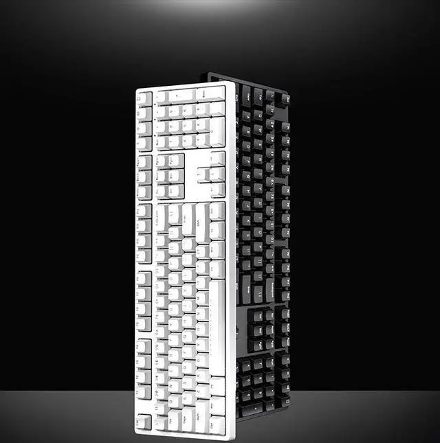 Alt view image 5 of 7 - iKBC F108 108 Keys USB Wired White LED Backlit Mechanical Gaming Keyboard Black PBT Keycaps - Cherry Brown Switch