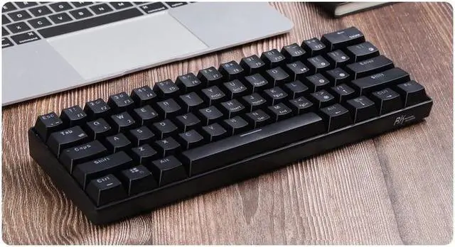 Alt view image 6 of 7 - Royal Kludge RK61 2.4Ghz Wireless / Bluetooth 5.1 / USB Wired 60% Yellow Backlit Mechanical Gaming Keyboard - 61 Keys Ultra-Compact - Black ABS Keycap - Red Switch